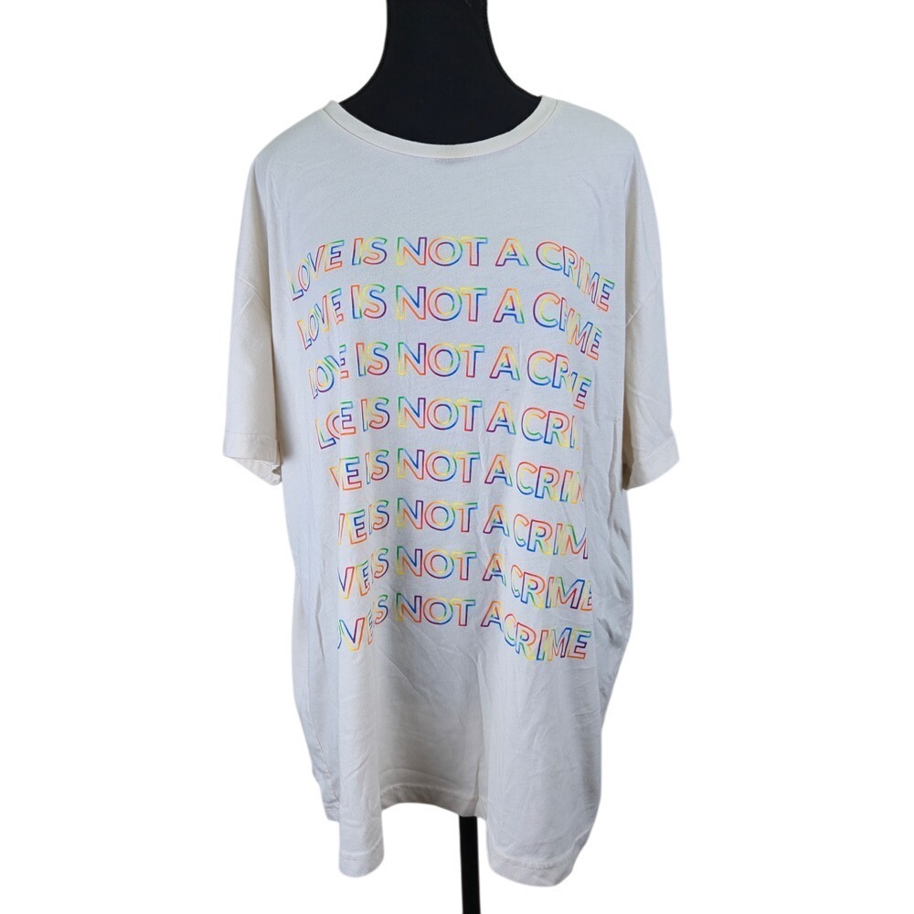 #Takepride Target Womens Love Is Not a Crime T Shirt Size‎ XXL Rainbow Casual